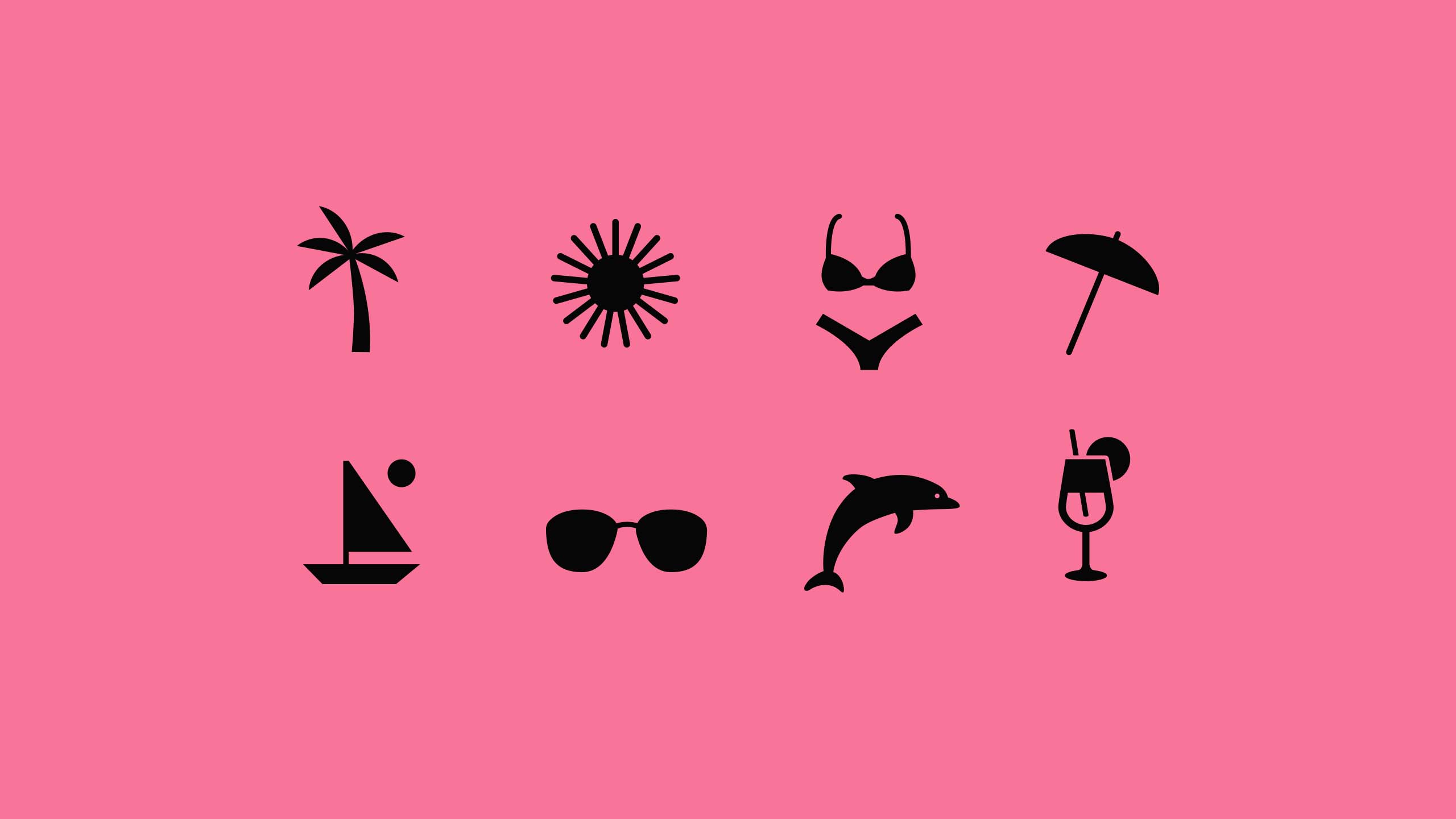 Graphics and icons designed for swimwear brand Blackbough
