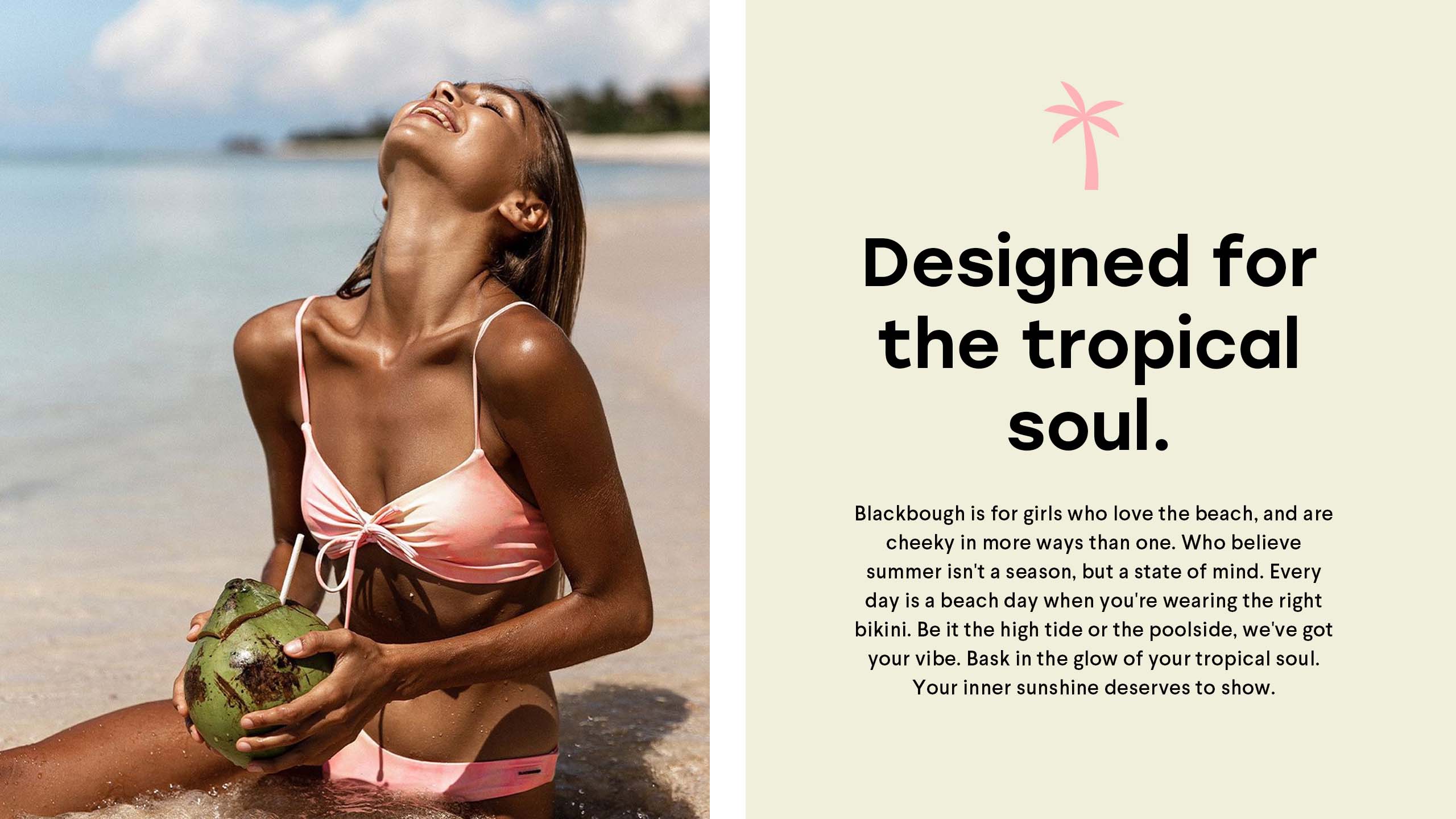 Photography with a poster designed for swimwear brand Blackbough