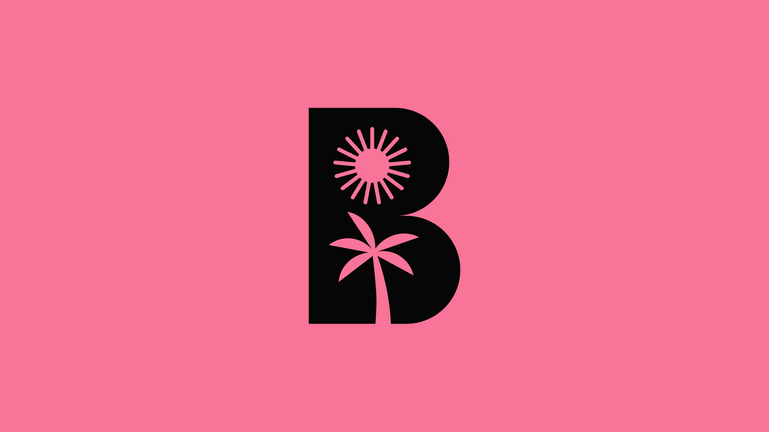 Black and pink logo designed for swimwear brand Blackbough