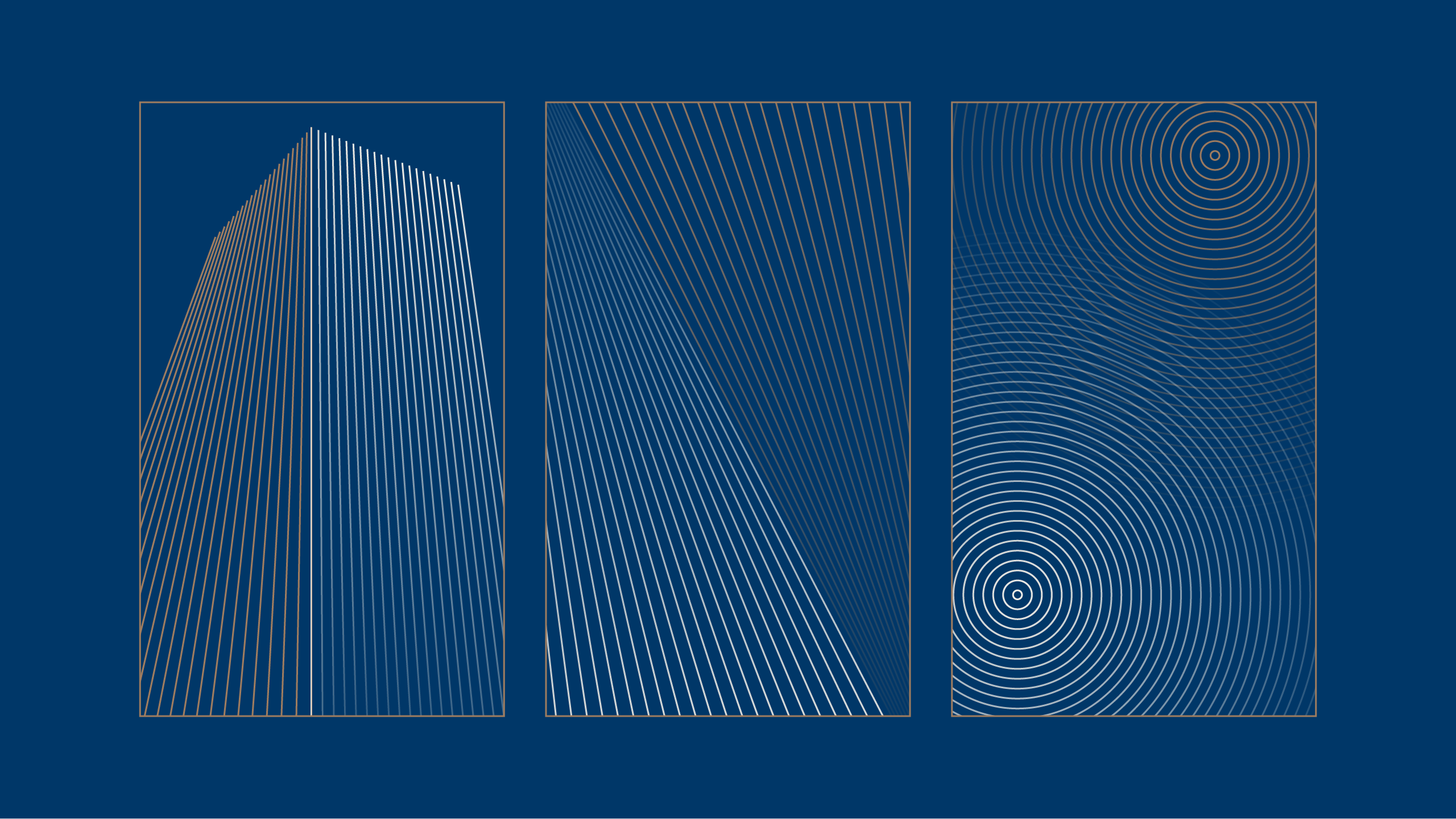 Blue white and gold geometric patterns for real estate brand Alveo a development by Ayala Land