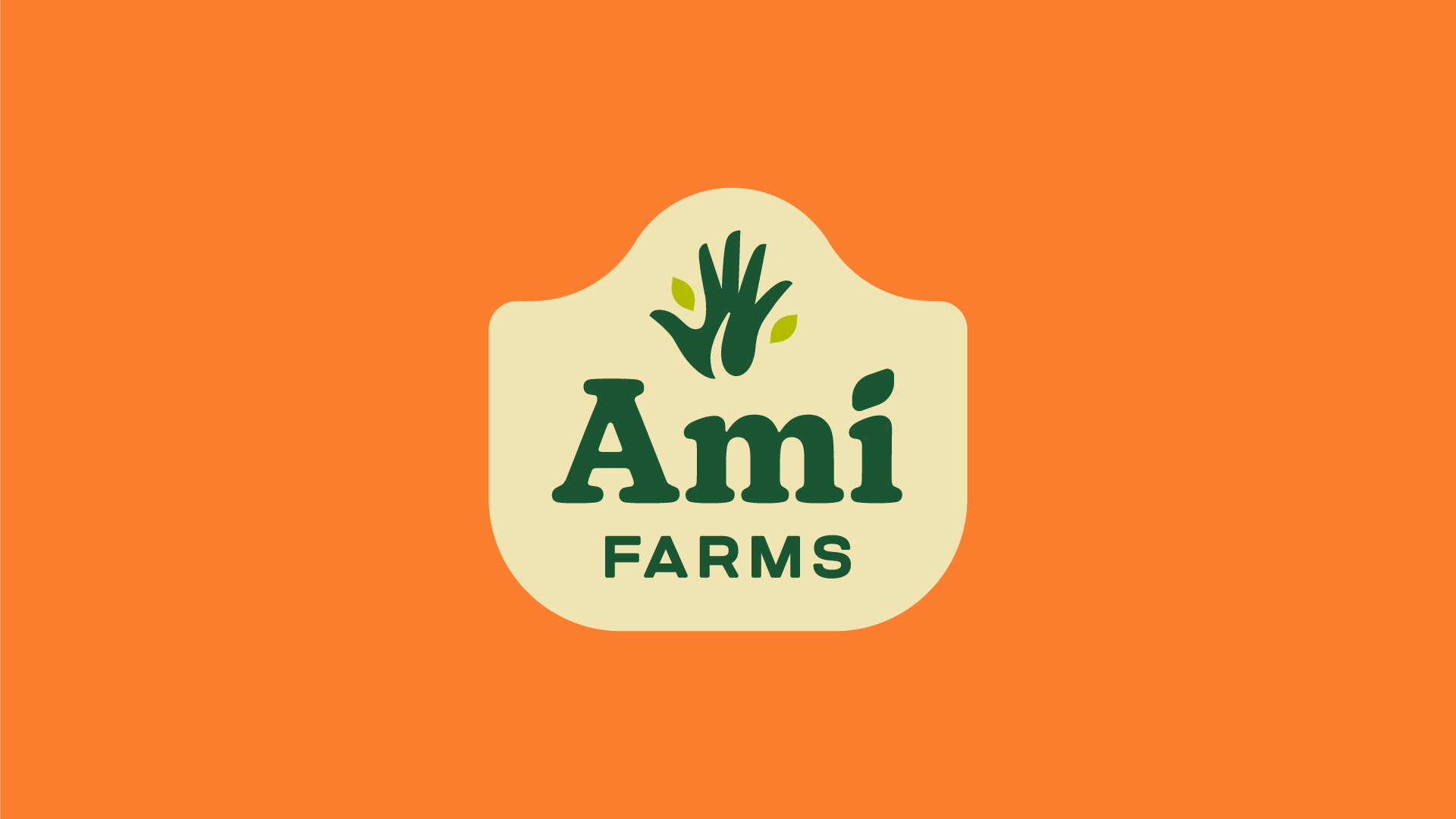 Warm friendly minimal logo icon and logo type design for bidynamic farm and brand Ami Farms