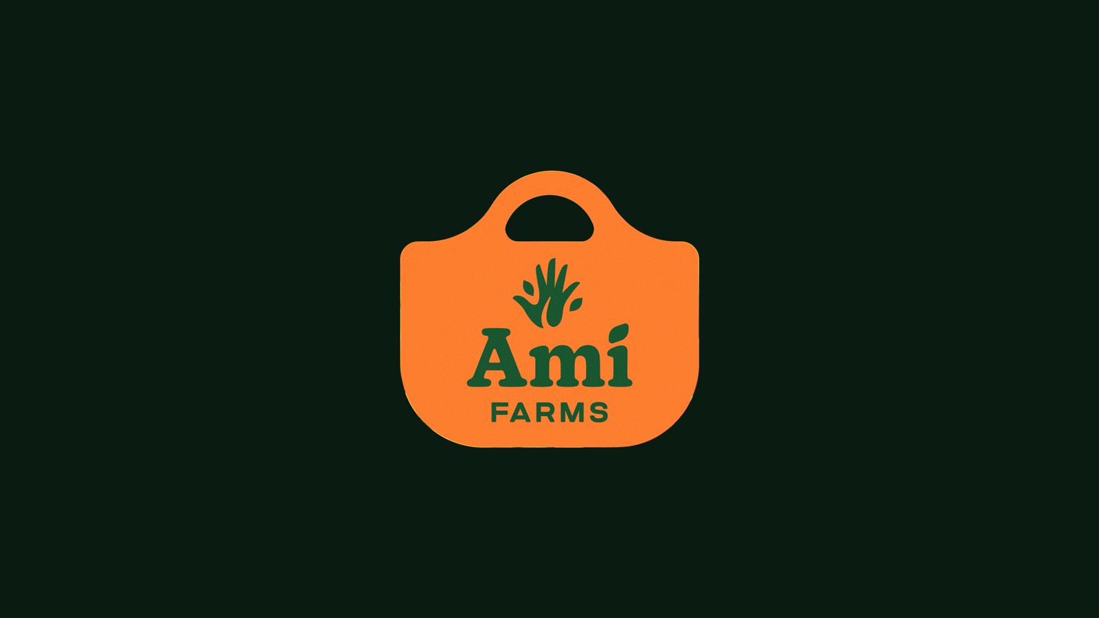 Animation of a dynamic logo icon of a bayong bag for bidynamic farm and brand Ami Farms