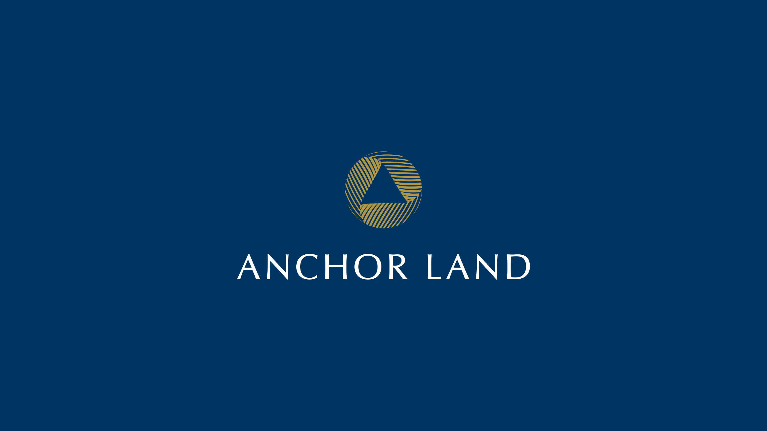 Geometric logo design for premium property developer brand Anchor Land