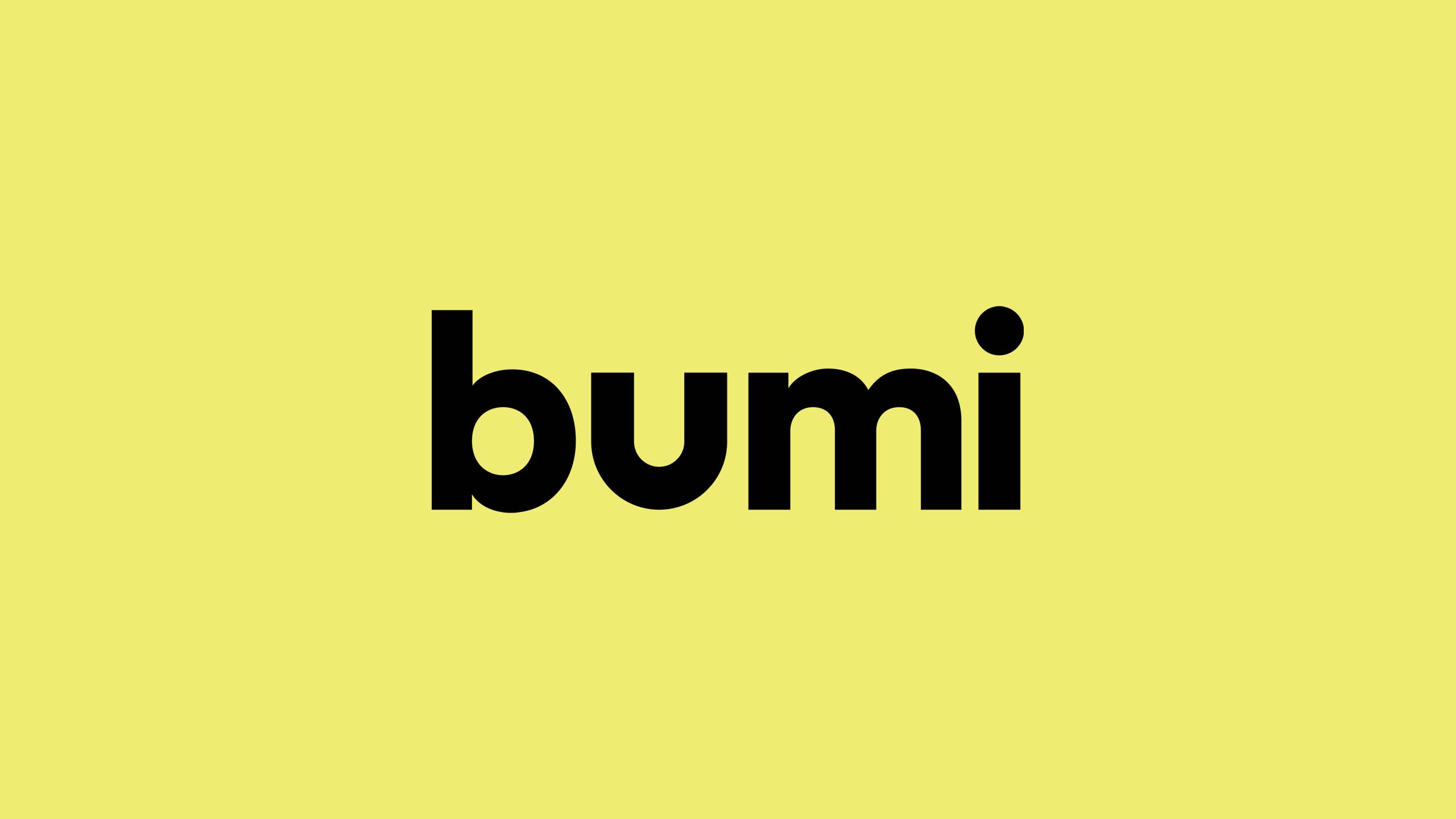 Friendly sans serif logo type for sustainable toothbrush brand Bumi
