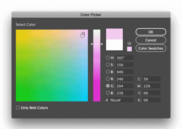 An imaginary make up shade color-picker using Photoshop