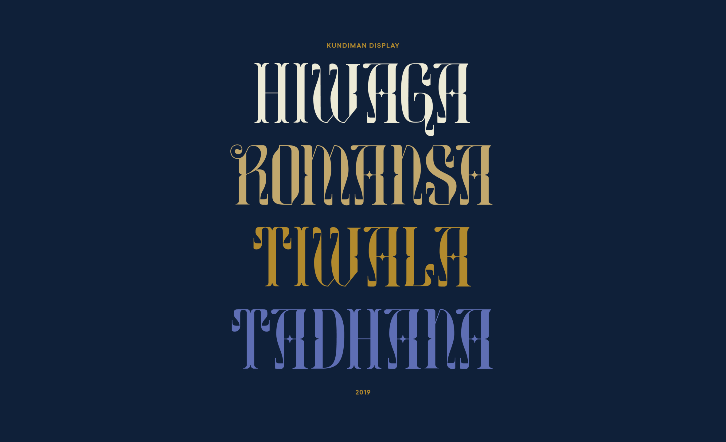 Minimal typography application of the custom Filipino typeface Kundiman
