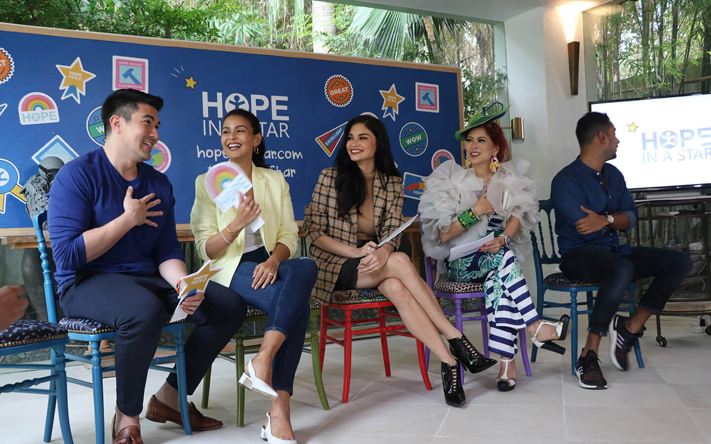Luis Manzano, Iza Calzado, Pia Wurtzbach at the launch of advocacy campaign Hope in a Star