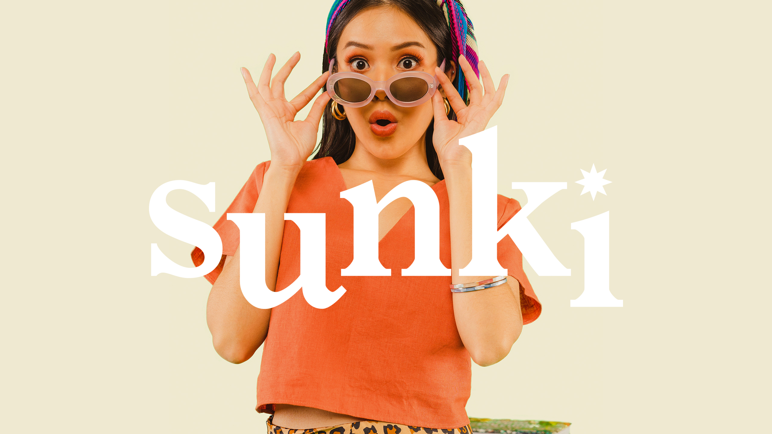 Fun custom logo type design  for sustainable retail brand Sunki