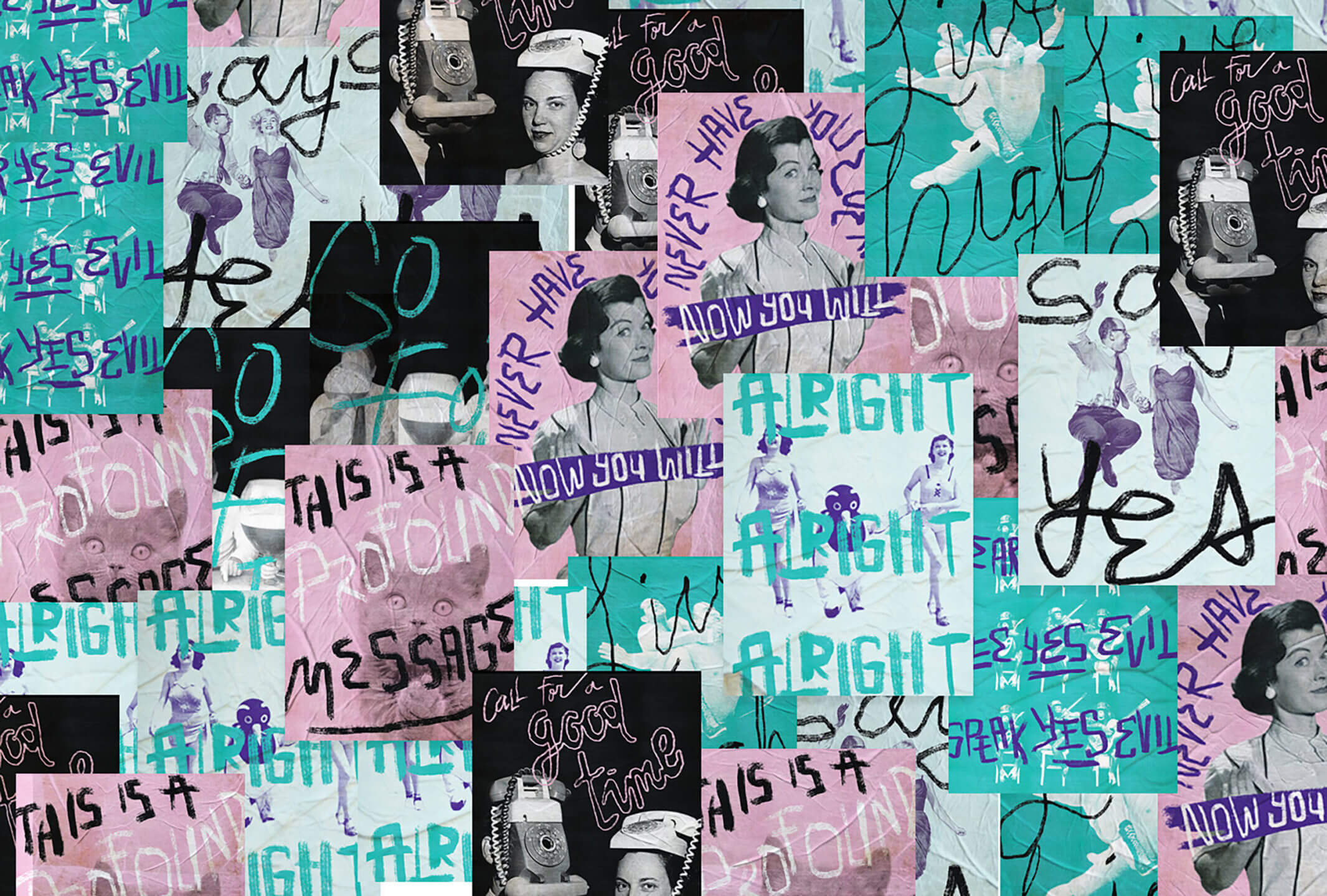 A bunch of yes please themed posters